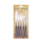 Stainless Steel Palette Knife Set 5 Piece Art Tools Kit For Oil And Acrylic