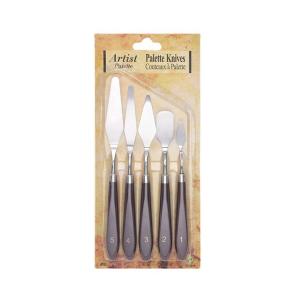 Quality Stainless Steel Palette Knife Set 5 Piece Art Tools Kit For Oil And Acrylic Painting wholesale