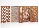 Aluminium Four Panel Room Divider Decorative Modern Divider Screen Portable
