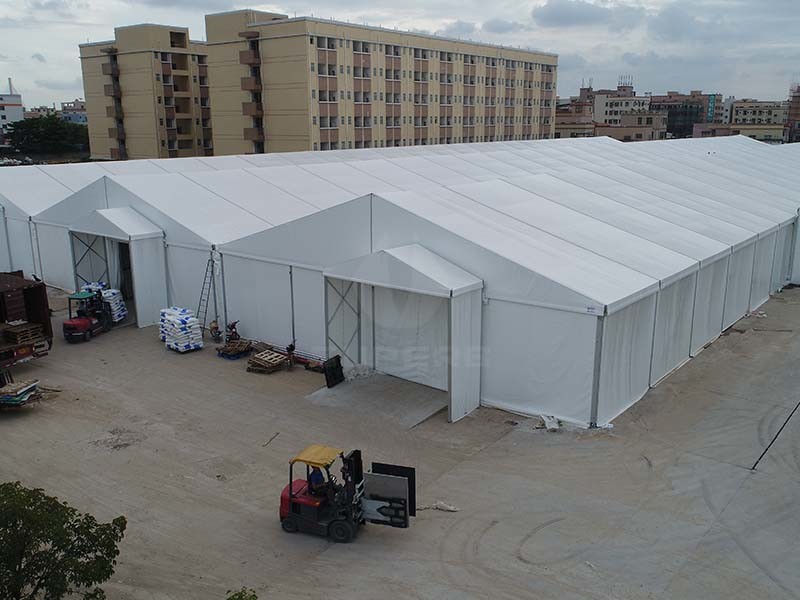 White Waterproof Industrial Aluminum Frame Tent For Storage Warehouse