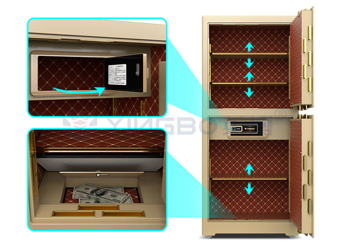 Germany 3D Laser Cutting Technology Commercial Safe Box With Removable Shelves H1580mm