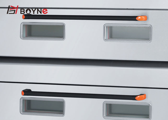 Kitchen Double Layer Six Trays Gas Baking Oven Stainless Steel