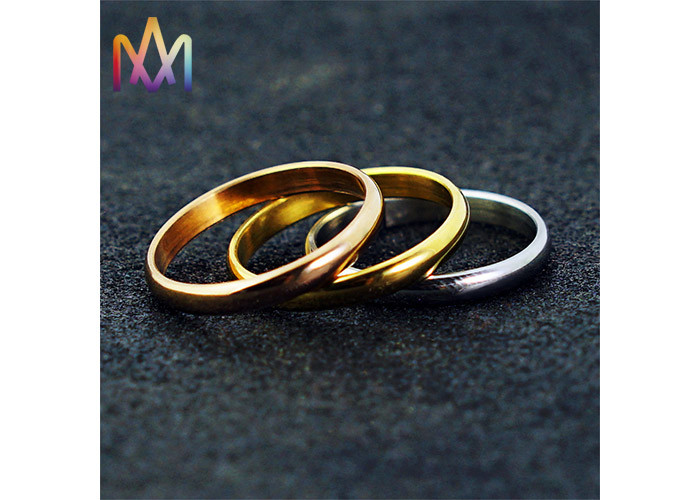1.5mm Thickness Three Piece Stackable Engraved Rings