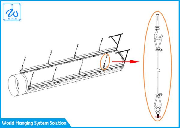 Ventilation Pipeline Cable Hanging Systems , Exhibition Halls Hanging Track