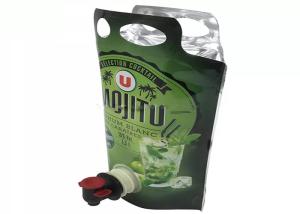 Quality Customized Stand Up Spout Pouch Aluminum Foil 3l Drink Juice Wine Liquid wholesale