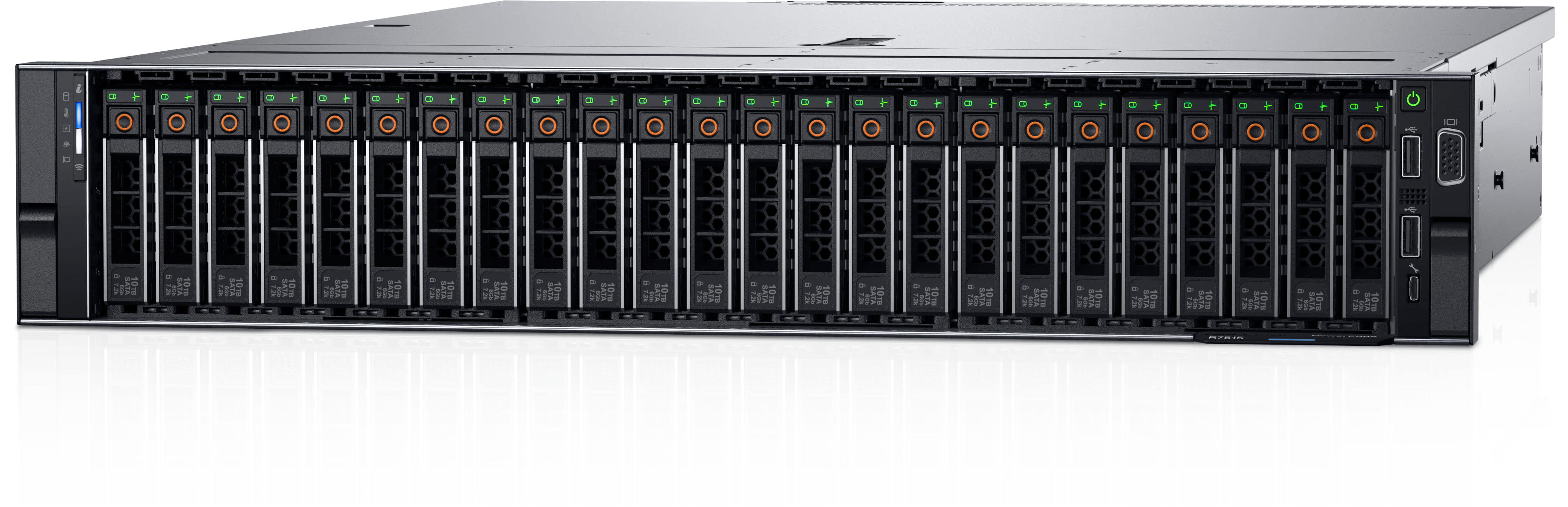 R7515 Rack Server with 4tb*5 Hard Drive and Original AMD EPYC 7443P Processor