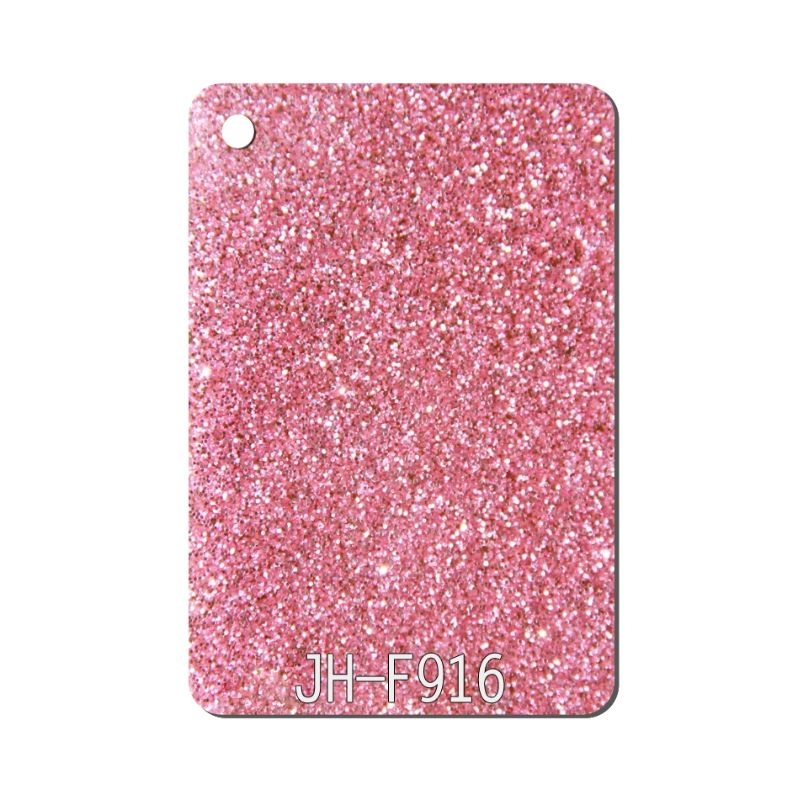 Eco Friendly Pink Glitter Acrylic Sheets Masking On Both Sides With PE Films