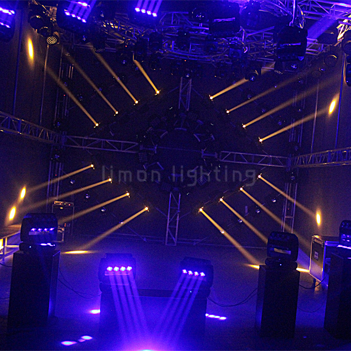 16x15W RGBW 4in1 360 Roller LED Beam Moving Head Light for Nightclub