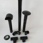 Single Wall Flue Kits Pellet Stove Chimney Black Stainless Steel SUS 316L / 304
