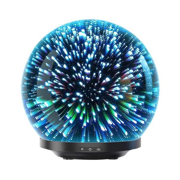 Cheap OEM 200ml 3D Glass Ultrasonic Aromatherapy Diffuser Essential Oil Air Humidifier for sale