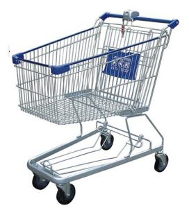 Quality Multi - Function Wire Shopping Carts USA Type Coin Locked Metal Shopping Basket wholesale