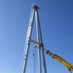 Electric Distribution Steel High Voltage Switchyard , Power Transmission Tower