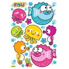 Quality Removable Eco-friendly Fish Glitter Sticker For Kids 5321 wholesale