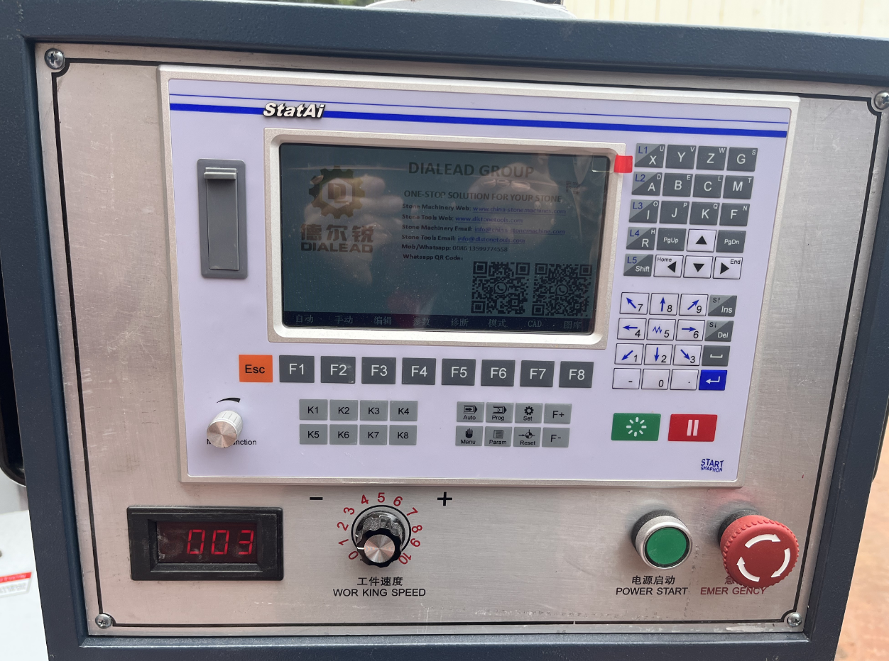PLC CNC Stone Profiling Machine for Column Ball Vase Baluster Balustrade