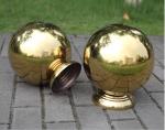 304 Large Hollow Steel Ball Inox Handrail For Stair Railing Golden polished