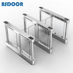 Biometric Glass Swing Barrier Speed Gate Turnstile For Residential Entrance