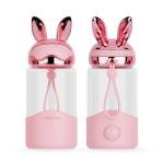 Cute Bunny Design Silicone Sleeve Glass Drink Bottles Bulk 16 Oz
