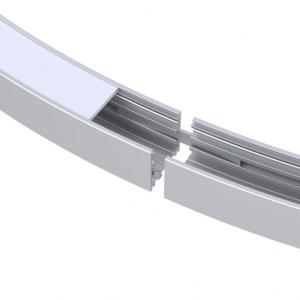 Quality 90lm Curved Round S Shape LED Aluminium Profile Curved Led Extrusion 2700K wholesale