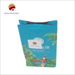 Zipper/Slider/Vent Flat Bottom Bag 10 Colors Scratching Resistance