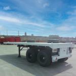 Heavy Duty Fuwa Axle 13t Semi Flat Bed Trailer For Sale