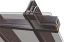Tinted Glass Anodizing 1.4mm Aluminum Top Hung Window
