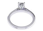 1.05 Ct 14K Solid Gold Jewellery , Emerald Cut Diamond Engagement Rings EM7.86×2