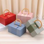 Customized gift box, empty box, flip top, portable wedding gift box, Valentine's