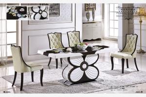 Quality butterfly style rectangle marble dining table furniture wholesale