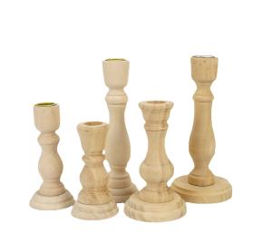 Quality Wooden Candle Holder Craft Decor Statue Cute Handmade Wooden Figurines Carving Wooden Decoration Orname wholesale