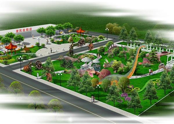 Artificial 2D 3D Dinosaur Theme Design For Amusement Park Shopping mall