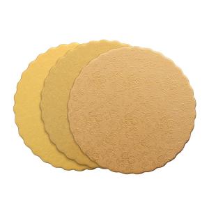 Quality 8 Inches Round Silver Gold Embossed Foil Cake Boards wholesale