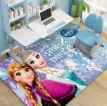 Frozen Cartoon Crystal Velvet Rectangle Floor Carpets For Bedroom 200*300cm