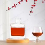 Wine Acceptable Customer's Logo 500ml Glass Square Vodka Whiskey Bottle with