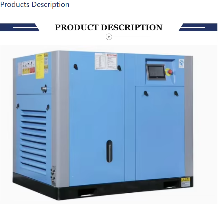 37KW Oil-free Lubrication Variable Frequency Medium Pressure Screw Air Compressor Energy-saving 30~50%