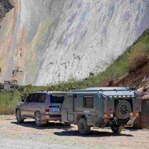 Quality NJSTAR Off Grid Camper Trailer Independent Suspension Solar RV Trailer wholesale