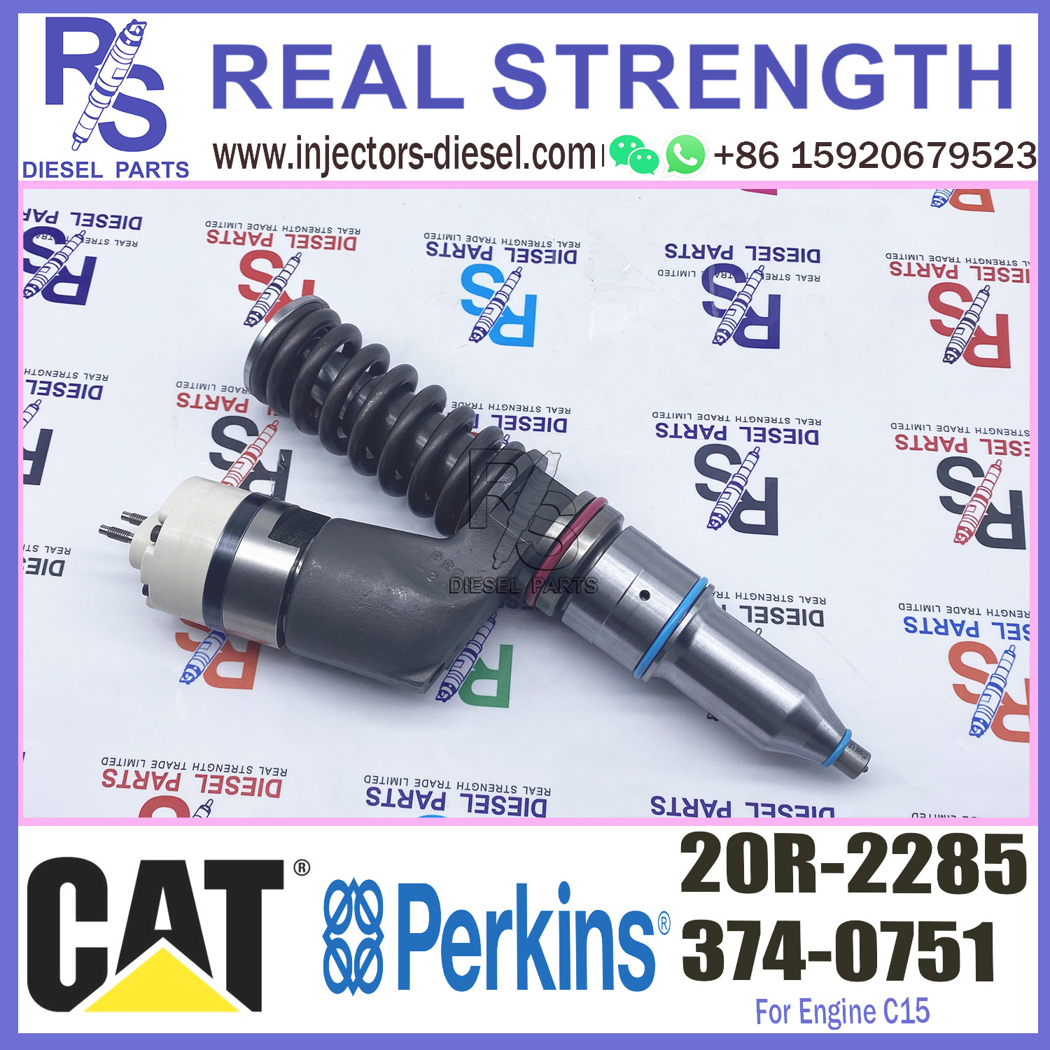 Diesel Engine Parts fuel injector 374-0751 20R-2285 For Caterpillar Track-Type Tractor D10N D10R D10T D10T2