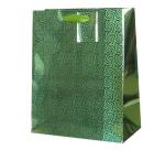 Luxury Matte Green Paper Gift Shopping Bag For Clothing Packaging