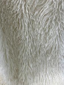 Quality Off White Mongolian Faux Fur Fabric 750GSM wholesale