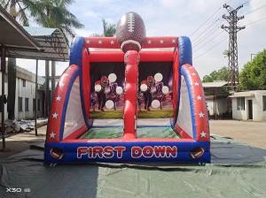 Quality Indoor Outdoor Inflatable First Down Football Challenge Games wholesale