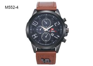 Quality Chronograph Date Men's Quartz Watch Stainless Steel Case Back Casual Watch M552 wholesale