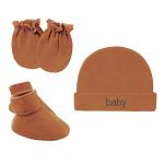 Newborn Baby Hat Mittens Socks 3 pcs Sets Girl Boy Gift Baby Mittens And Socks