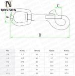 Mining Stainless Steel SS304 SS316 A2 A4 Oval Ring Dog Leash Rope Round Eye
