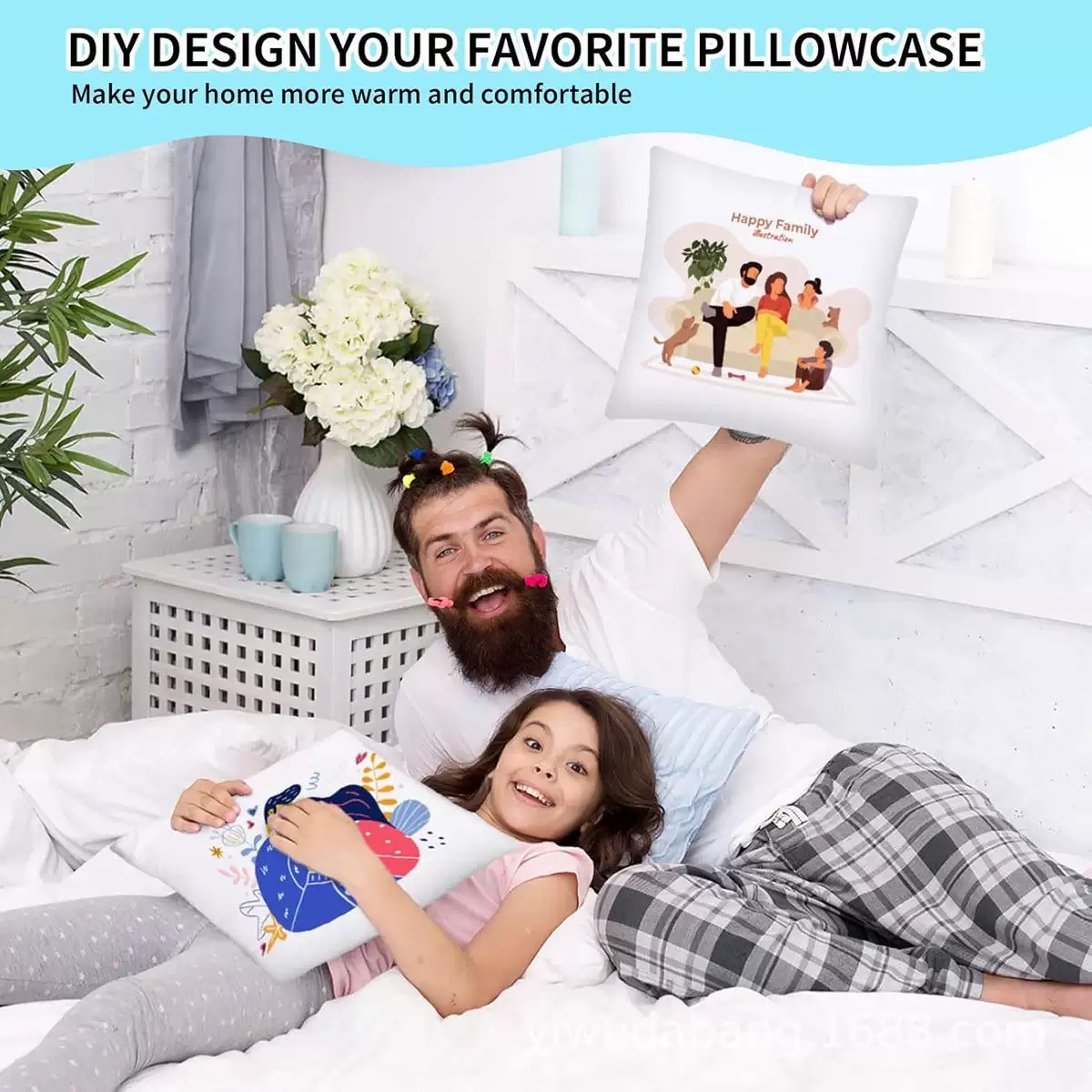 Heart Shape Sublimation Polyester Pillow Case For Heat Transfer Printing