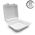 Custom Sugarcane Bagasse Meal Biodegradable Food Containers Eco Friendly