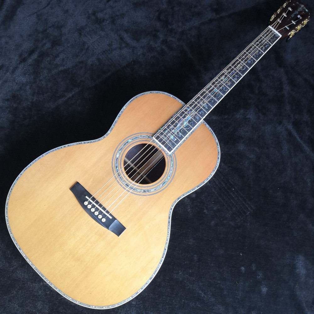 39 inch 00045 Acoustic guitar abalone with Super luxury acoustic guitar with pickup 301 FREE SHIPPING