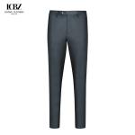 100% Wool Men's Pants Business Black Suit Pants Slim Casual Straight Dress Pants