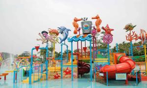 Quality Attractive Water Park Equipment Marine Theme Style Construction Play House wholesale