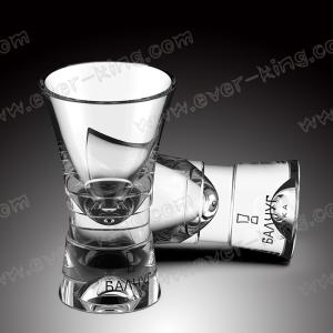 Quality Bullet Shape Vodka Transparent Glass Cup Non Toxic Odorless wholesale