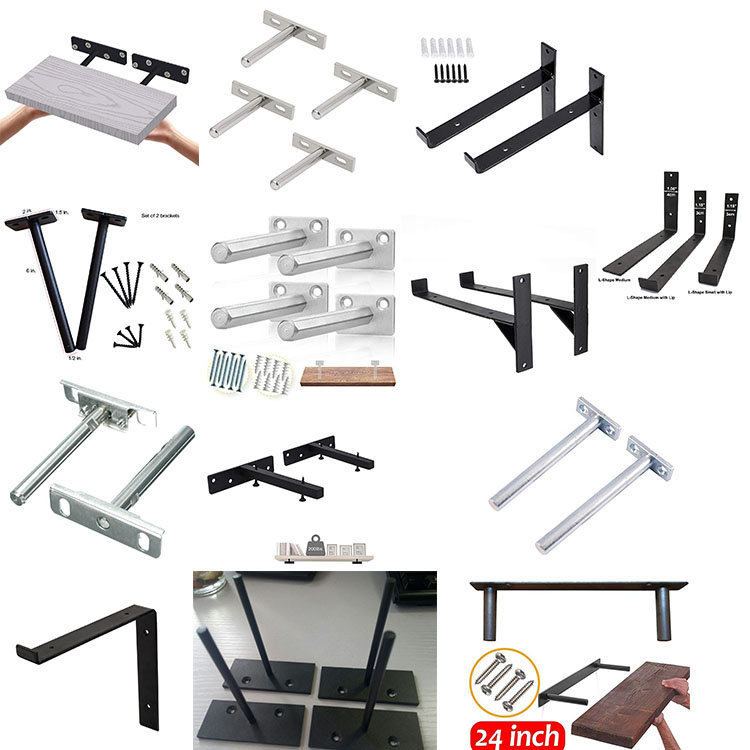 Nonstandard Adjustable White Closet Rod and Shelf Support Bracket Single-side Bracket