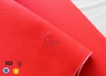Anti Acid 480gsm 0.45mm Fiberglass Fire Blanket Red With Acrylic Coated